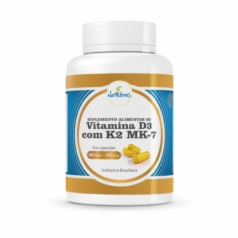 VITAMINA D3 E K2 EM CÁPSULAS